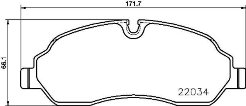 2021, 2020, 2019, 2018, 2017, 2016, 2015 Ford Transit-250 Disc Brake Pad Set