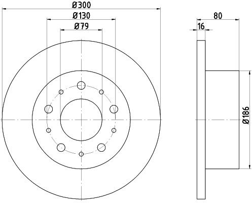 2024, 2023, 2022, 2021, 2020, 2019, 2018, 2017, 2016, 2015, 2014 Ram ProMaster 2500 1500 Disc Brake Rotor