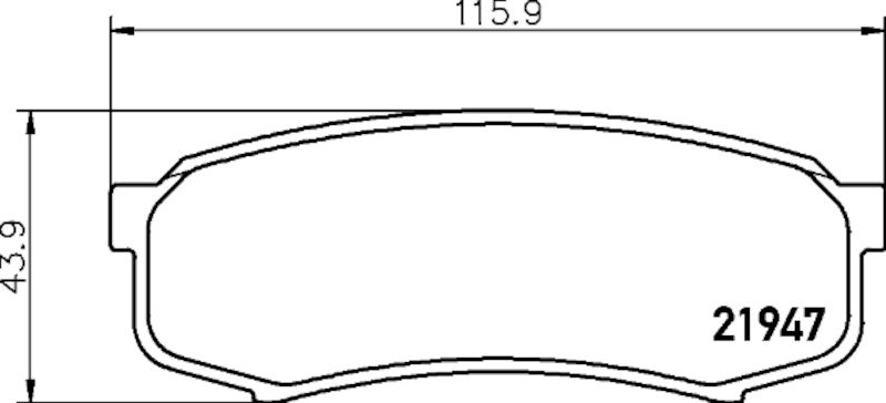 1997, 1996 Lexus LX450 Disc Brake Pad Set