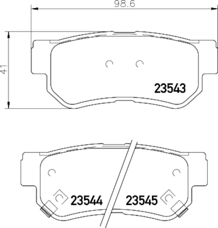 2010, 2009, 2008, 2007, 2006, 2005, 2004, 2003, 2002, 2001 Kia Optima Disc Brake Pad Set