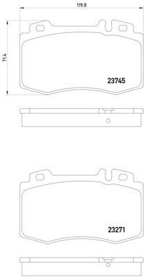2002 Mercedes-Benz CL500 2002 Mercedes-Benz C230 Disc Brake Pad Set