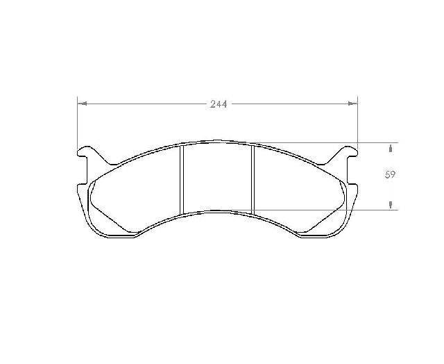 2008-2011 Ford F53 Disc Brake Pad - Front (Performance Friction)