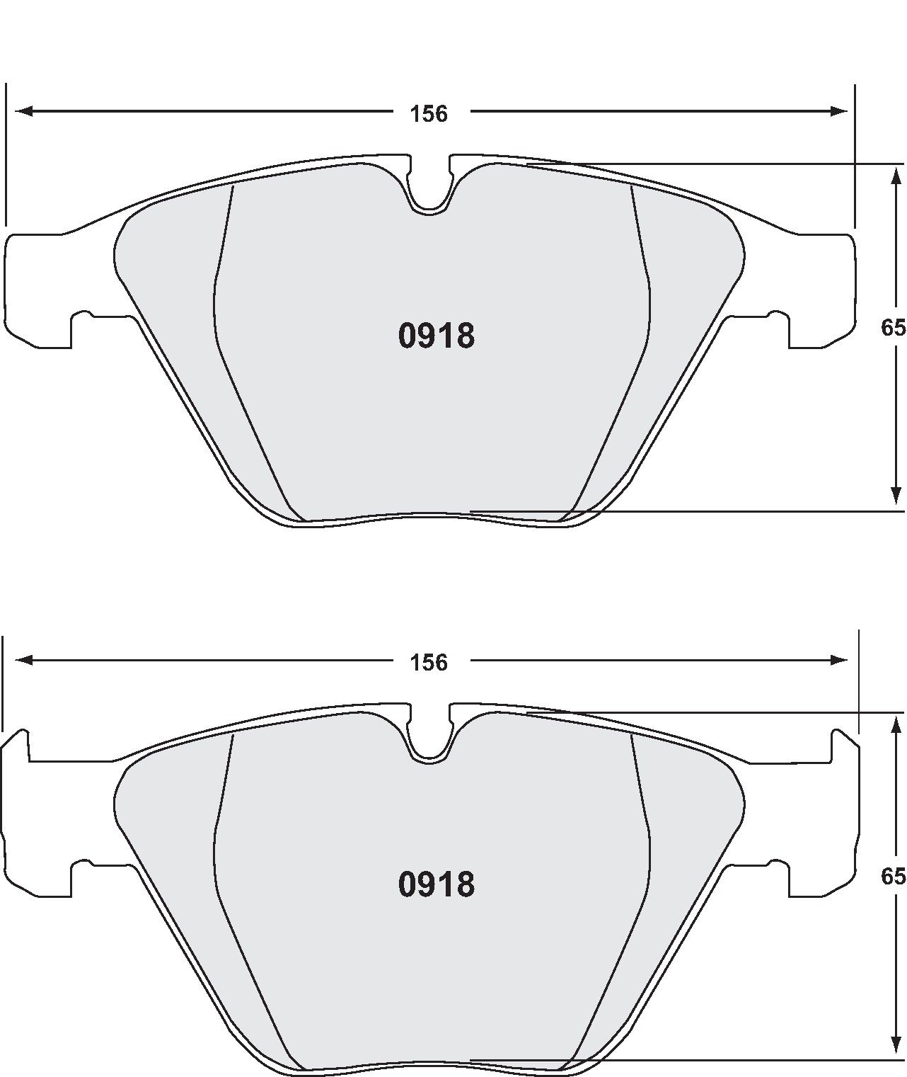 2011-2013 BMW 323i Disc Brake Pad Set Performance Friction