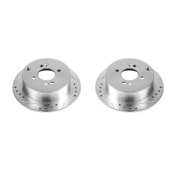 2006-2008 Hyundai Accent Disc Brake Rotor Set - Rear (Powerstop)