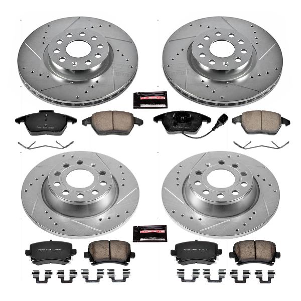 2007-2009 Volkswagen Eos Disc Brake Kit - Front and Rear (Powerstop)