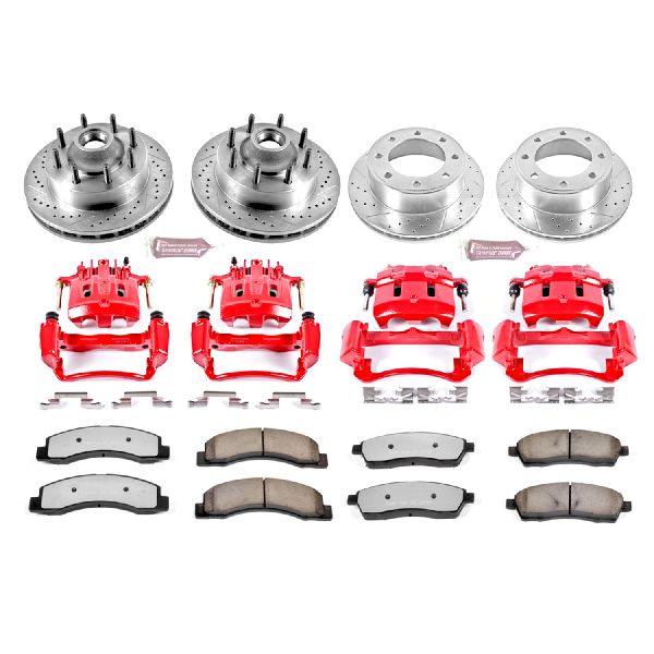 2000-2002 Ford F-350 Super Duty Disc Brake Kit - Front and Rear (Powerstop)