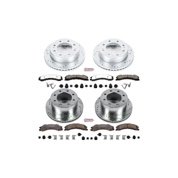 2012-2019 Chevrolet Silverado 3500 HD Disc Brake Kit - Front and Rear (Powerstop)
