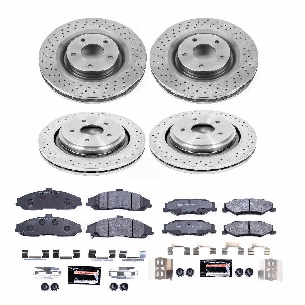 2006-2009 Cadillac XLR Disc Brake Kit - Front and Rear (Powerstop)