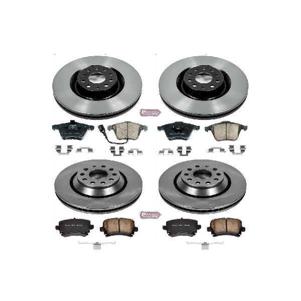 2009-2012 Volkswagen CC Disc Brake Kit - Front and Rear (Powerstop)