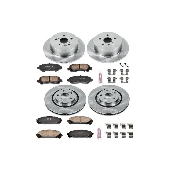 2008-2013 Toyota Highlander Disc Brake Kit - Front and Rear (Powerstop)