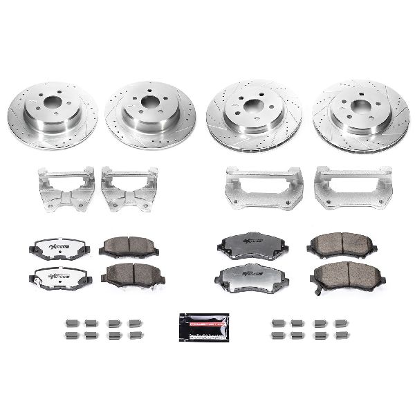 2007-2017 Jeep Wrangler Disc Brake Upgrade Kit - Front and Rear (Powerstop)