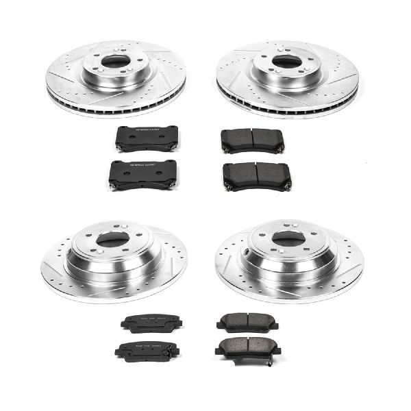 2009 Hyundai Genesis Disc Brake Kit - Front and Rear (Powerstop)