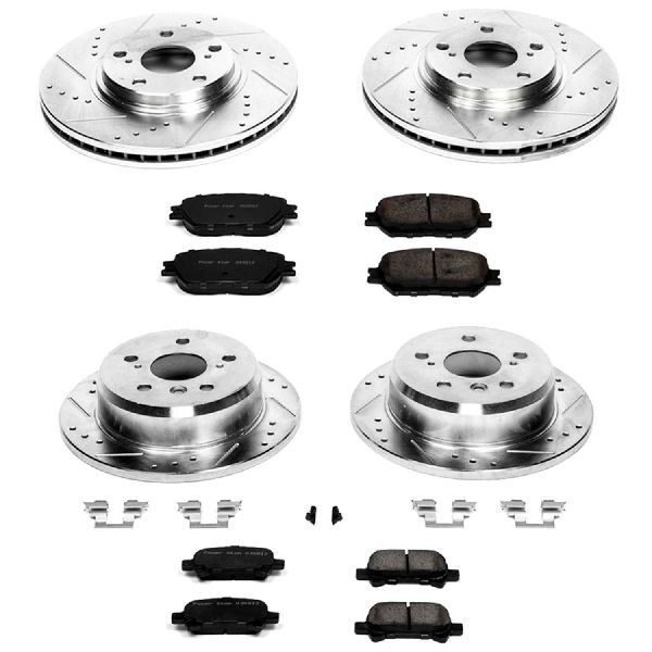 2002-2004 Toyota Camry Disc Brake Kit - Front and Rear (Powerstop)