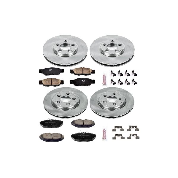 2003-2004 Jaguar S-Type Disc Brake Kit - Front and Rear (Powerstop)