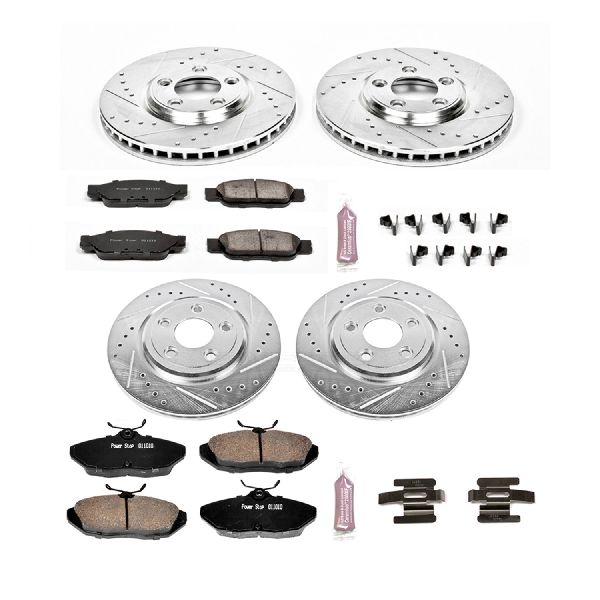 2000-2002 Jaguar S-Type Disc Brake Kit - Front and Rear (Powerstop)