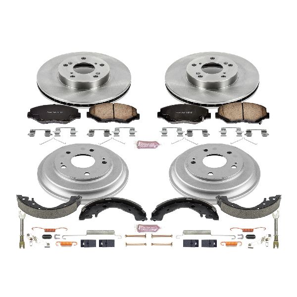 2013-2015 Honda Civic Disc Brake Pad and Rotor / Drum Brake Shoe and Dru - Front and Rear (Powerstop)