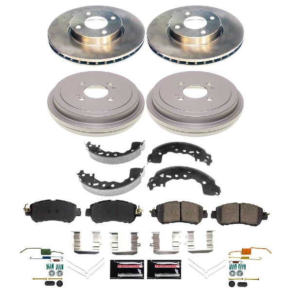 2020-2024 Nissan Versa Disc Brake Pad and Rotor / Drum Brake Shoe and Dru - Front and Rear (Powerstop)