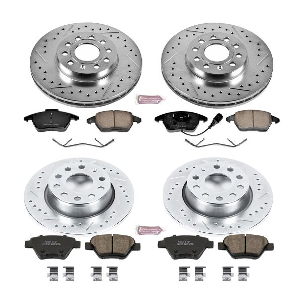 2010-2014 Volkswagen Jetta Disc Brake Kit - Front and Rear (Powerstop)
