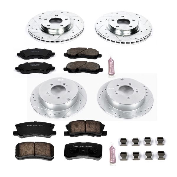 2007-2013 Mitsubishi Outlander Disc Brake Kit - Front and Rear (Powerstop)