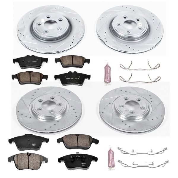 2009-2010 Jaguar XF Disc Brake Kit - Front and Rear (Powerstop)
