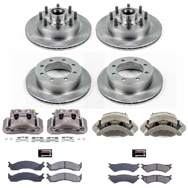 1999-2002 Ford E-350 Econoline Club Wagon Disc Brake Kit - Front and Rear (Powerstop)