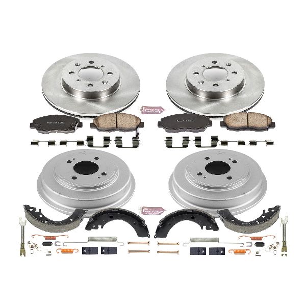 2001-2005 Honda Civic Disc Brake Pad and Rotor / Drum Brake Shoe and Dru - Front and Rear (Powerstop)