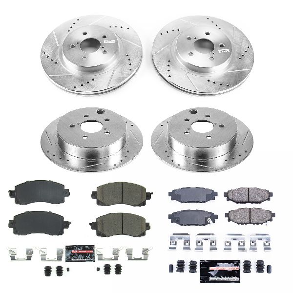 2018-2022 Subaru Crosstrek Disc Brake Kit - Front and Rear (Powerstop)
