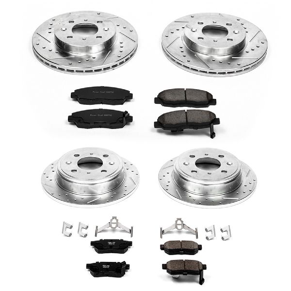 1999-2000 Honda Civic Disc Brake Kit - Front and Rear (Powerstop)