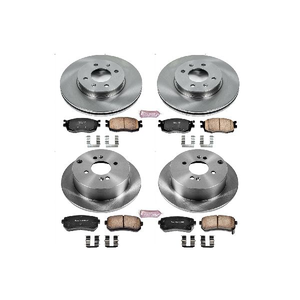 2006-2007 Hyundai Accent Disc Brake Kit - Front and Rear (Powerstop)