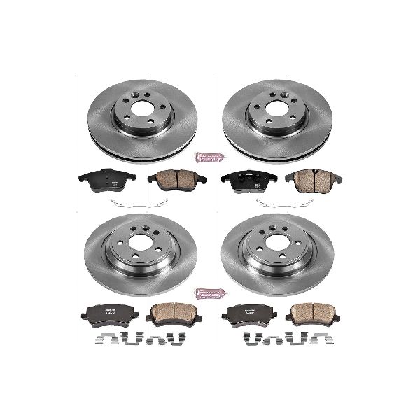 2007-2014 Volvo S80 Disc Brake Kit - Front and Rear (Powerstop)