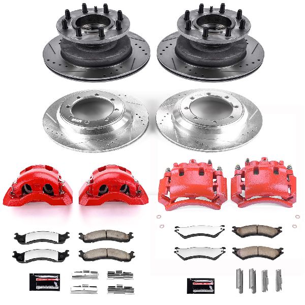 1999-2002 Ford E-350 Econoline Club Wagon Disc Brake Kit - Front and Rear (Powerstop)