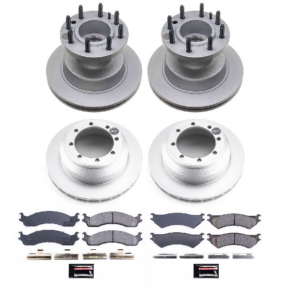 1999-2002 Ford E-350 Econoline Club Wagon Disc Brake Kit - Front and Rear (Powerstop)