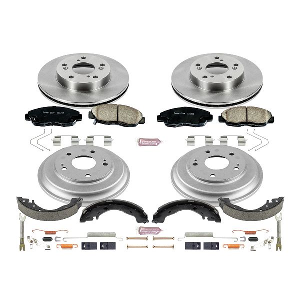 2012-2015 Honda Civic Disc Brake Pad and Rotor / Drum Brake Shoe and Dru - Front and Rear (Powerstop)