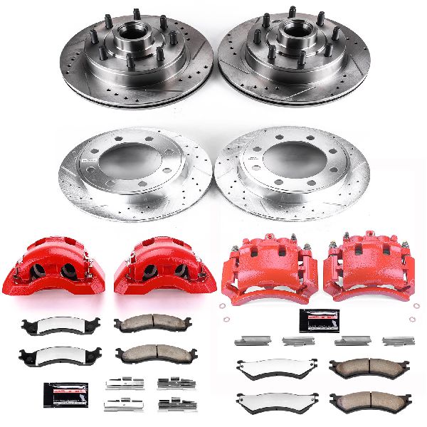 1999-2002 Ford E-350 Econoline Club Wagon Disc Brake Kit - Front and Rear (Powerstop)