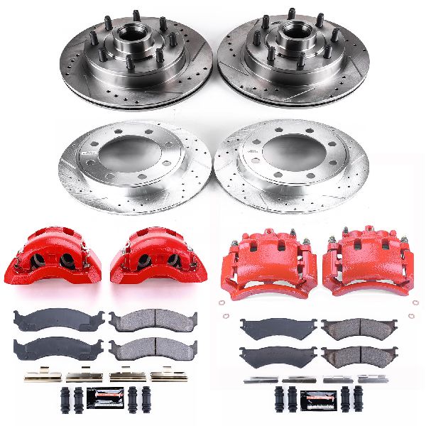 1999-2002 Ford E-350 Econoline Club Wagon Disc Brake Kit - Front and Rear (Powerstop)