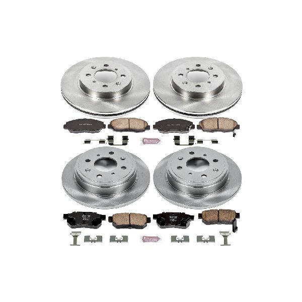 1999-2000 Honda Civic Disc Brake Kit - Front and Rear (Powerstop)
