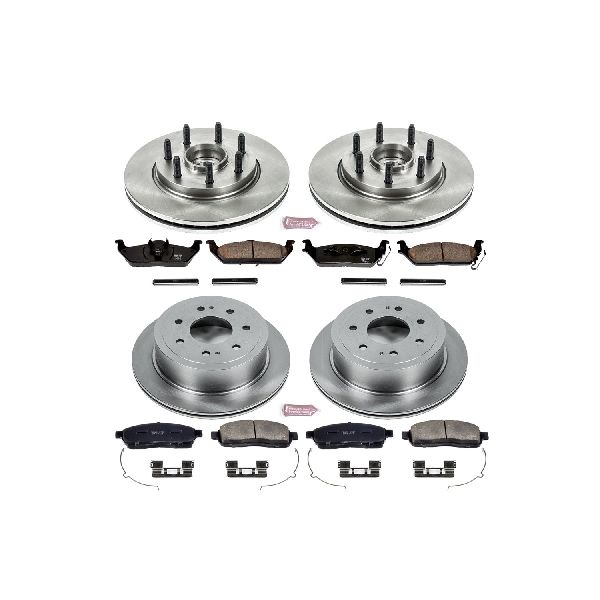 2006-2008 Lincoln Mark LT Disc Brake Kit - Front and Rear (Powerstop)