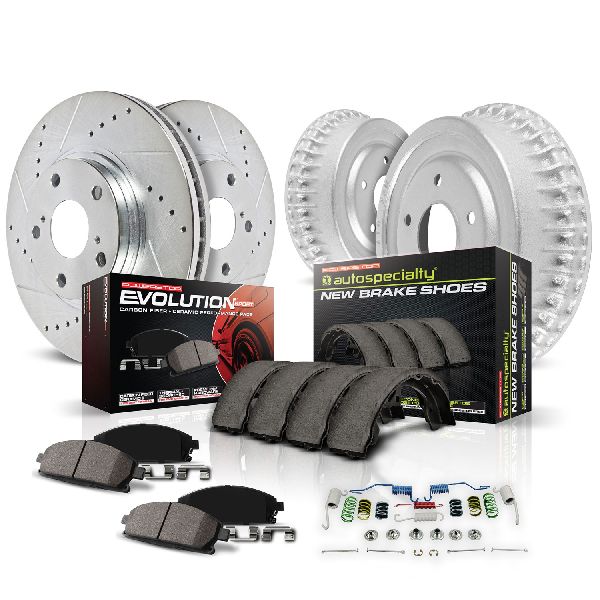 2000 Honda Civic Disc Brake Pad and Rotor / Drum Brake Shoe and Dru - Front and Rear (Powerstop)