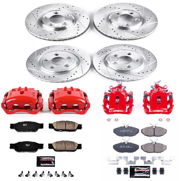 2003-2004 Jaguar S-Type Disc Brake Kit - Front and Rear (Powerstop)