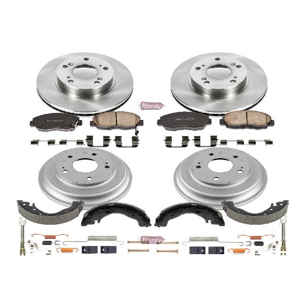 2006-2011 Honda Civic Disc Brake Pad and Rotor / Drum Brake Shoe and Dru - Front and Rear (Powerstop)