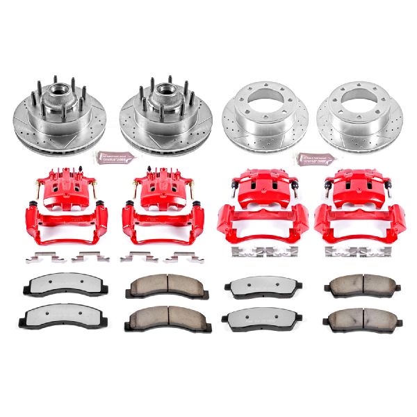 2000-2002 Ford Excursion Disc Brake Kit - Front and Rear (Powerstop)