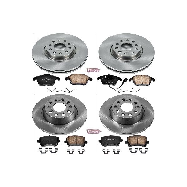 2017-2018 Volkswagen Tiguan Limited Disc Brake Kit - Front and Rear (Powerstop)