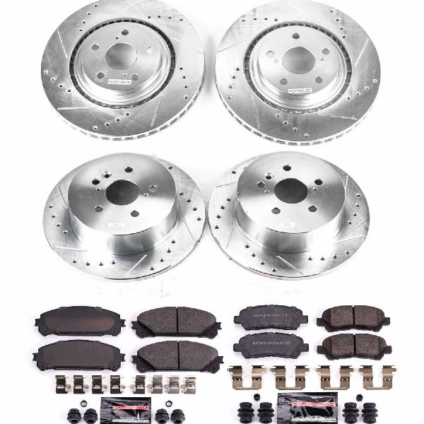 2008-2013 Toyota Highlander Disc Brake Kit - Front and Rear (Powerstop)