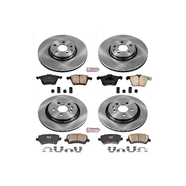 2007-2014 Volvo S80 Disc Brake Kit - Front and Rear (Powerstop)