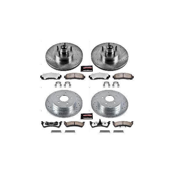 2003 Ford Explorer Sport Disc Brake Kit - Front and Rear (Powerstop)