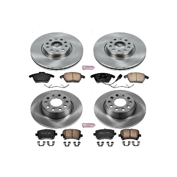 2007-2009 Volkswagen Eos Disc Brake Kit - Front and Rear (Powerstop)