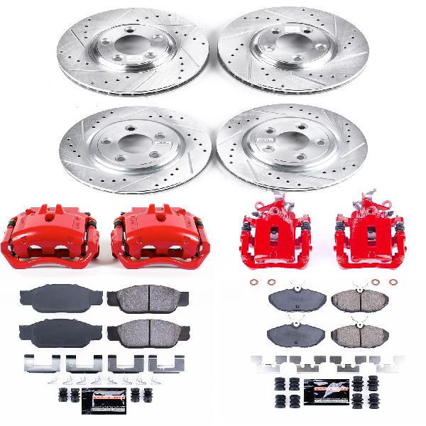 2003-2006 Lincoln LS Disc Brake Kit - Front and Rear (Powerstop)