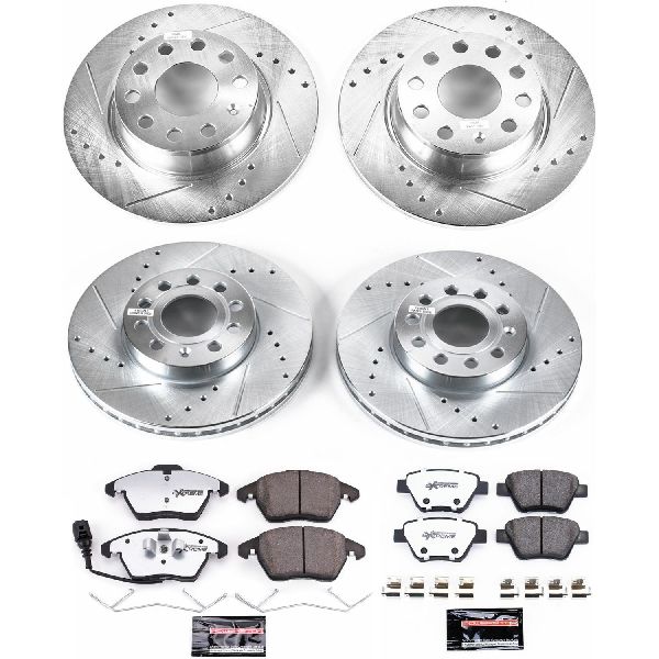 2010-2014 Volkswagen Jetta Disc Brake Kit - Front and Rear (Powerstop)