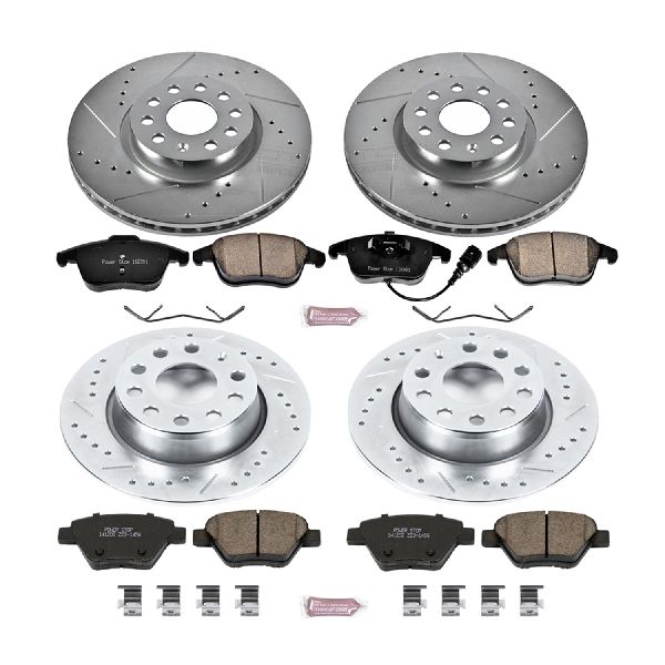 2012-2015 Volkswagen Passat Disc Brake Kit - Front and Rear (Powerstop)