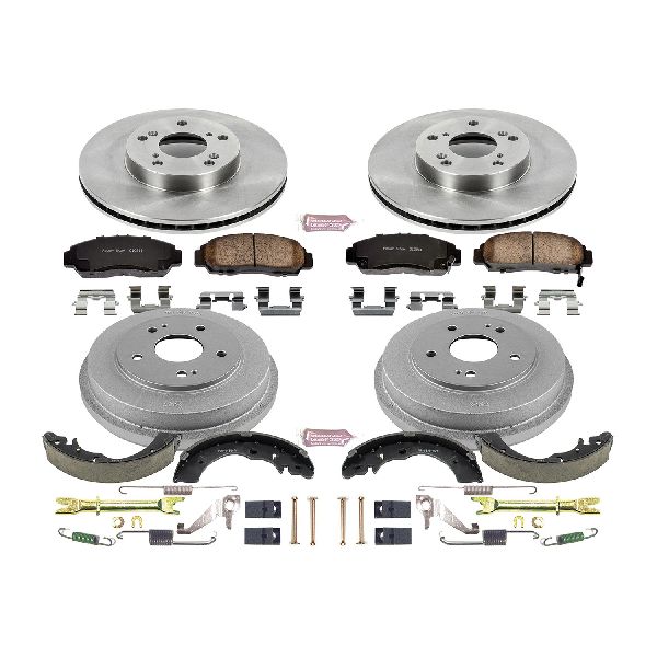 2006-2011 Honda Civic Disc Brake Pad and Rotor / Drum Brake Shoe and Dru - Front and Rear (Powerstop)